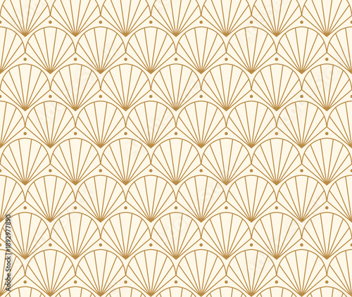 Luxury art deco seamless pattern. Abstract vector background. Geometric damask texture.