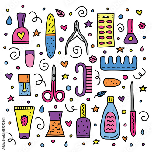 Hand-Drawn Nail Studio Icons