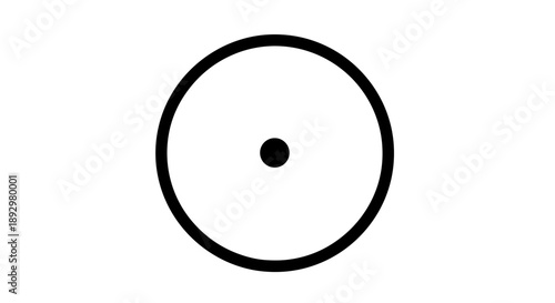 Simple Circle with Central Dot Symbol.