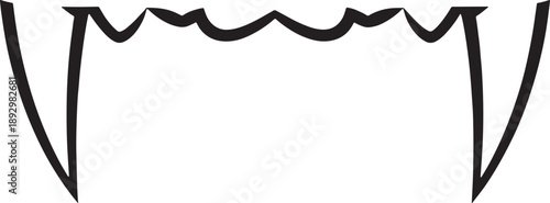 Black and White Sketched of a Whisk Shape with Wavy and Straight Sides