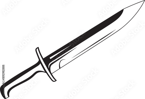 Black and White Sketched of a Whisk with a Curved Handle and a Flat End kitchen tool cooking utensil