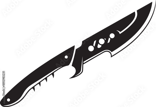 Black and White Sketched of a Whisk with Jagged Edges and Dots kitchen tool cooking utensil