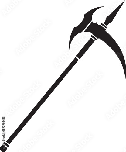 Black Sketched Whisk Tool with Curved Blade and Handle kitchen tool cooking utensil