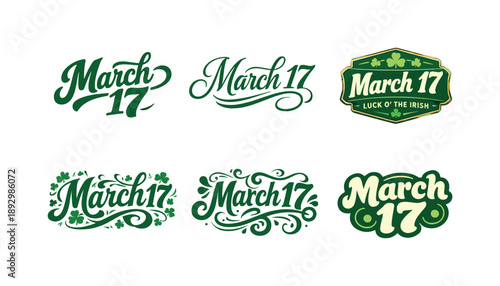 Harmonious Lettering Styles. March . Set lettering. harmonious lettering variations of the same emblematic concept, each with different artistic interpretation