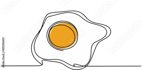 Minimalist Hand Drawn Food Icon Egg