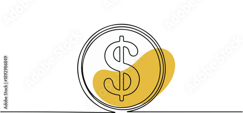 Dollar sign symbol in a target icon. Financial concept
