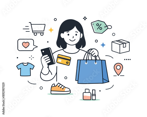 Online Shopping Bliss. love quote instagram set. Set lettering. harmonious lettering variations of the same emblematic concept, each with different artistic