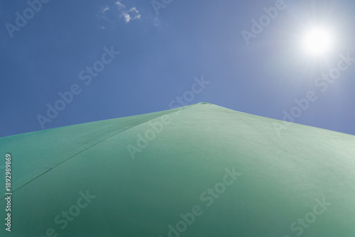 Roof of a biogas plant - the gas storage tank stores the produced biogas until it is needed