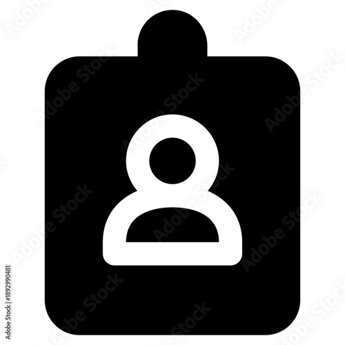 name tag solid icon