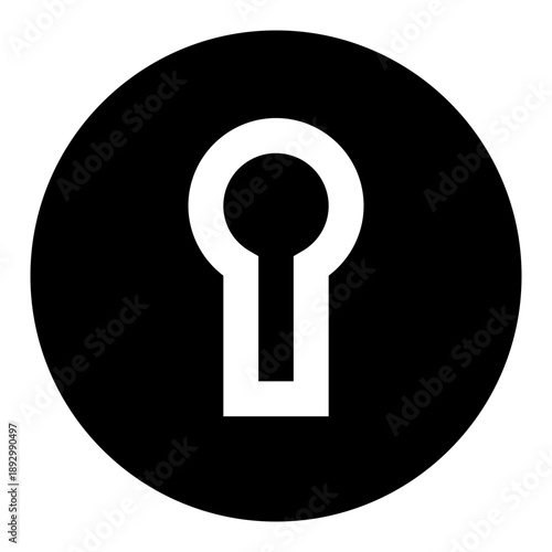 keyhole circle icon