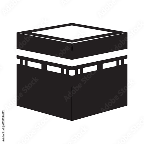 Black and white of the Kaaba Islamic architecture mecca religion