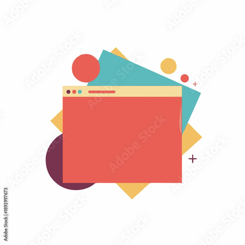 Abstract Geometric Web Browser Window