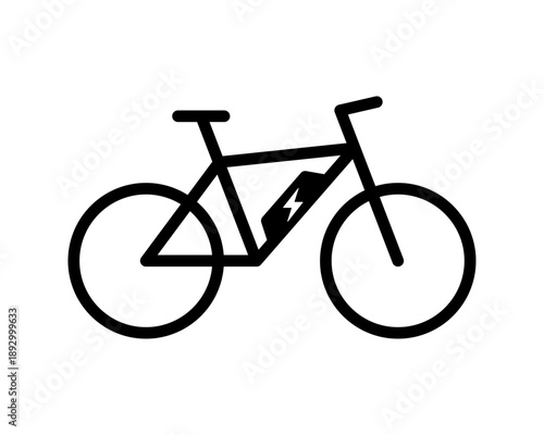 Electric bicycle icon