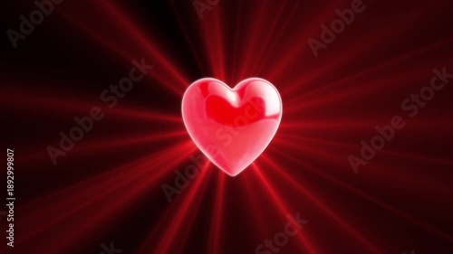 Heart with Glowing Red Plexus Network and Floating Geometric Particles on Dark Background