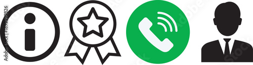 A comprehensive suite of customer service, quality, and contact icons for business Vector