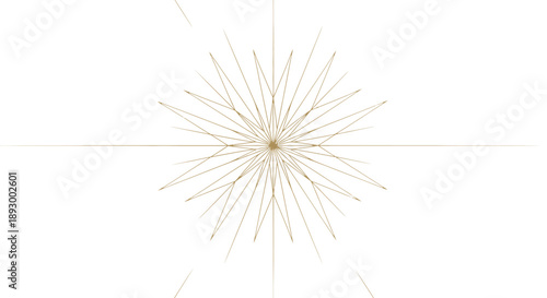 Minimalist golden geometric starburst design radiating light on a sophisticated dark charcoal abstract background texture.