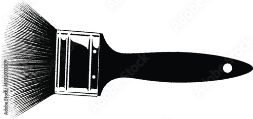 Paint brush tool for painting and decorating work art project design isolated on transparent background