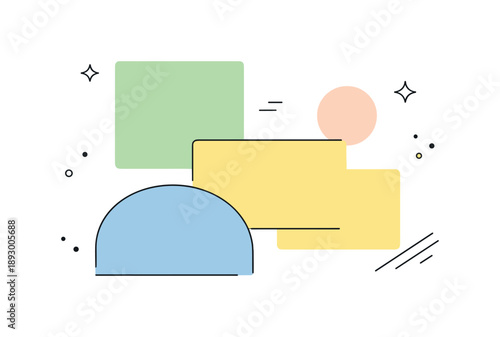 Spring Color Blocks. March mood / seasonal color blocks. A calm editorial composition of soft color blocks inspired by early spring, with subtle symbols of