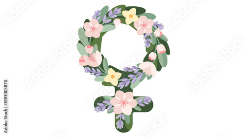 Symbol of femininity and womanhood with delicate floral arrangements.
