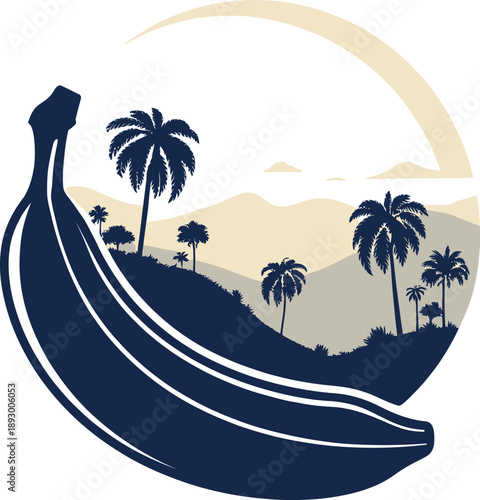 Banana Plantation Tropical Fruit Harvest Design