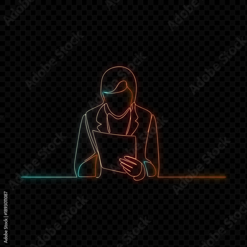 Person with Tablet Device