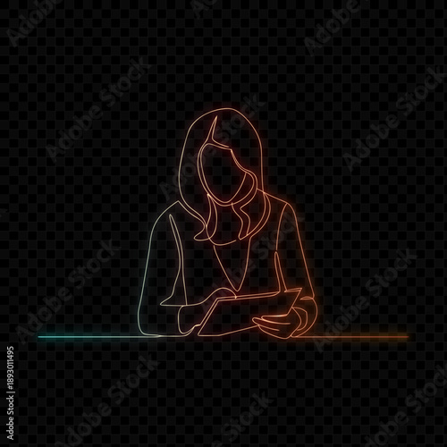 Simple Woman Line Art Design