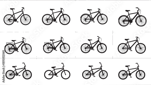 Collection of Various Bicycles in Different Styles and Designs for Cycling Enthusiasts
