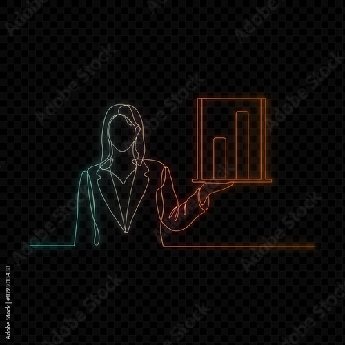 Business Woman With Chart