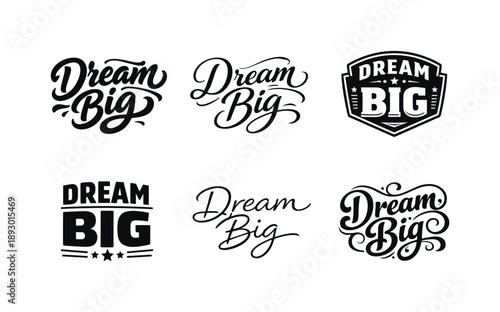 Creative Lettering Grid. Vector lettering packs. Set lettering. harmonious lettering variations of the same emblematic concept, each with different artistic