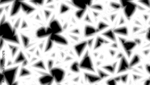 Black and white abstract geometric pattern with grunge effect for sporty background and jersey design. Vector Format Illustration 