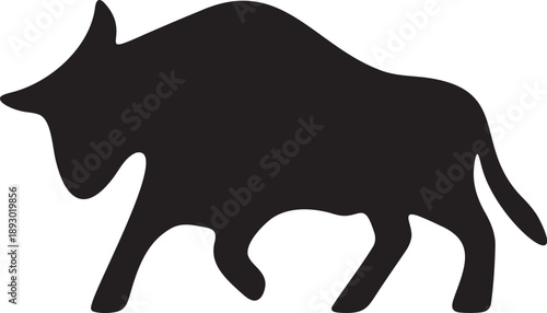 silhouette of a bull