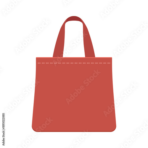 Red shopping bag, without background.