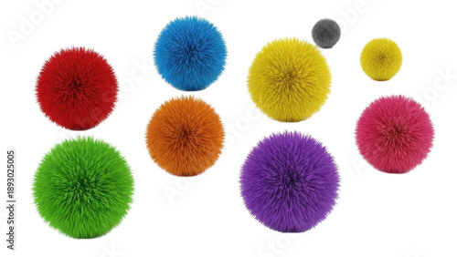 Colorful Fluffy Pom Poms