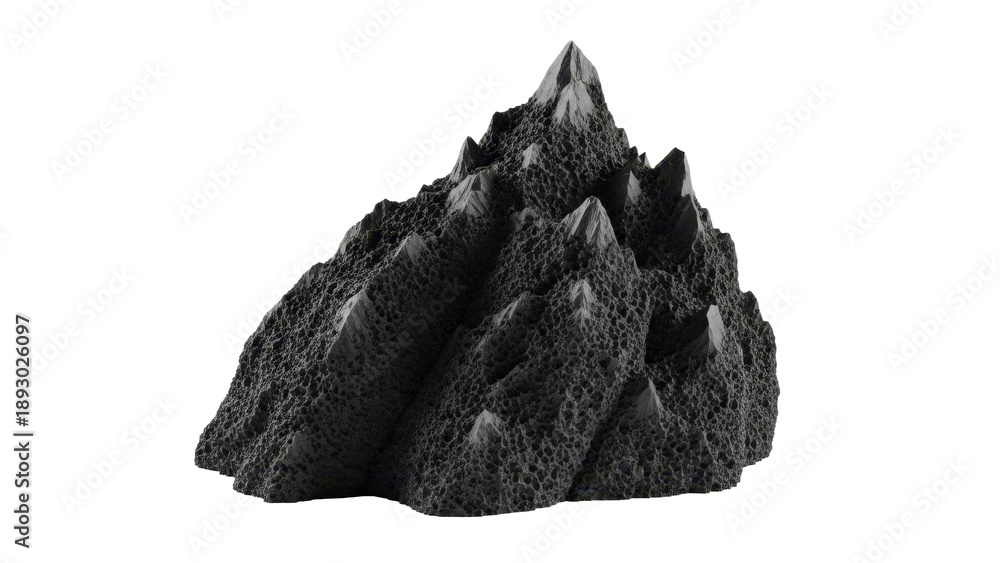 Obraz premium Dark mountain range with sharp peaks