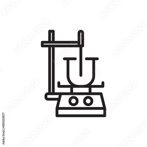 Magnetic stirrer icon. Automated laboratory mixing and liquid agitation, representing electromagnetic stir plates, chemical vortex generation, sterile reagent blending, and benchtop lab equipment.