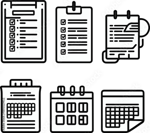  training compliance objects, mandatory training checklist, completion certificate, training deadline calendar, compliance verification stamp, employee training record file, bold black thick outline l