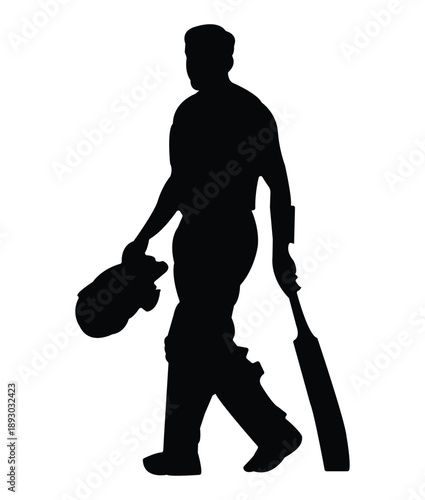 a cricket player silhouettes design