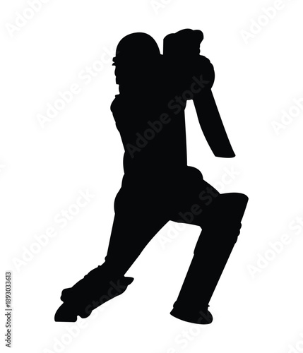 Dynamic Cricket Player Silhouettes design