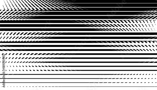 Smooth transition of geometric pattern with black isolated on white background. Using for background and jersey design. Fully editable vector element. 