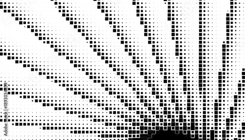 Black and white halftone pattern with smooth transition pixel effect. For sporty and modern background. Fully editable vector element. Vector Format Illustration 