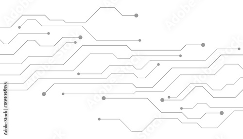 Technology black circuit diagram concept. High-tech circuit board connection system.Vector abstract technology on a white background.