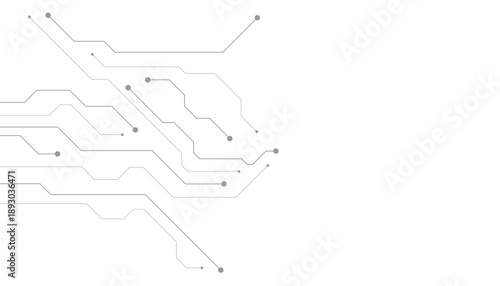 Technology black circuit diagram concept. High-tech circuit board connection system.Vector abstract technology on a white background.