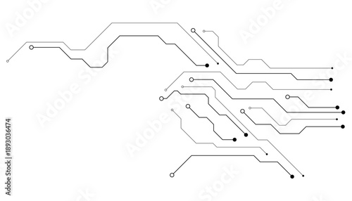 Vector abstract digital Technology black circuit diagram concept