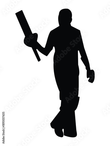 Pakistani best cricket player silhouettes with a celebration