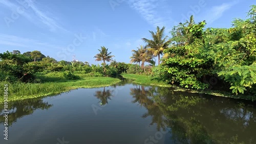 Sunrise river journey in Sri Lanka