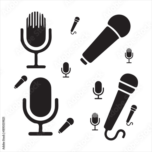 Podcasting microphone icon for creators