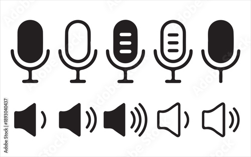 Microphone symbol for sound production