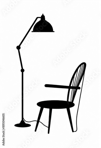 Desk Lamp and Chair