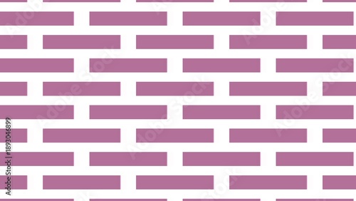 A brick wall with pink bricks and white lines