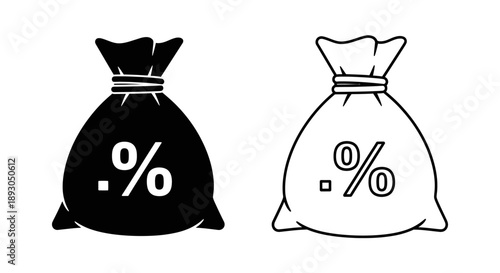 Money bag finance investment savings wealth symbol Vector